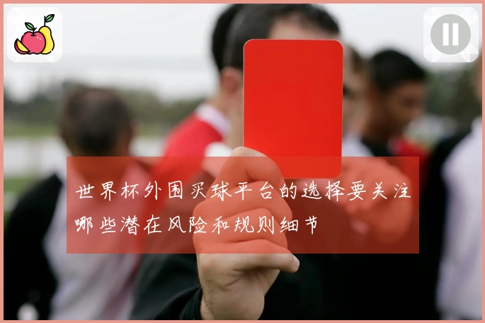 世界杯外围买球平台的选择要关注哪些潜在风险和规则细节